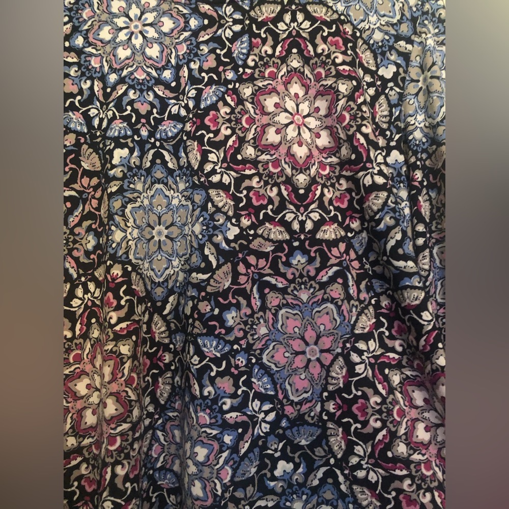 Croft and Barrow 3/4 Sleeve Top Blue Pink Black Size L - Picture 6 of 6